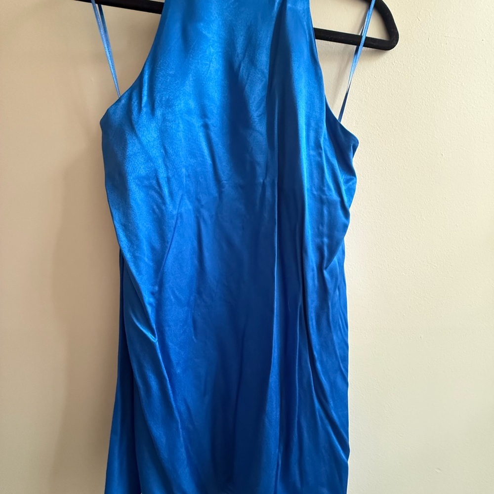 Zara Vibrant Blue Backless Dress